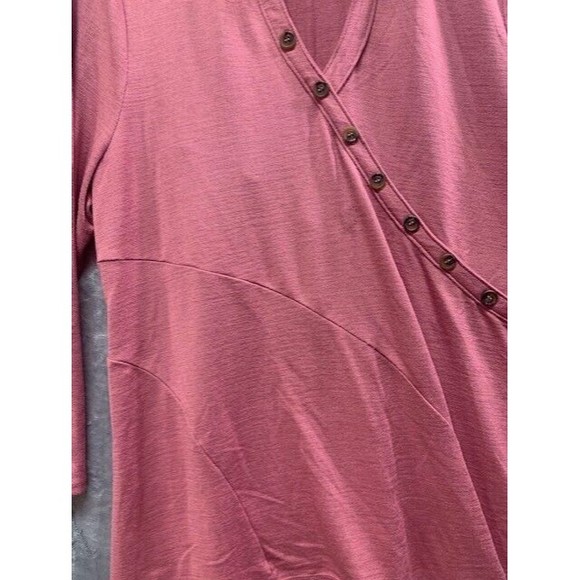 soft surroundings pxl dusty rose blouse coastal core Lagenlook - Picture 1 of 4